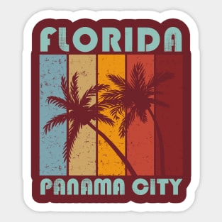 Panama City Beach Florida Graphic Vintage Sticker